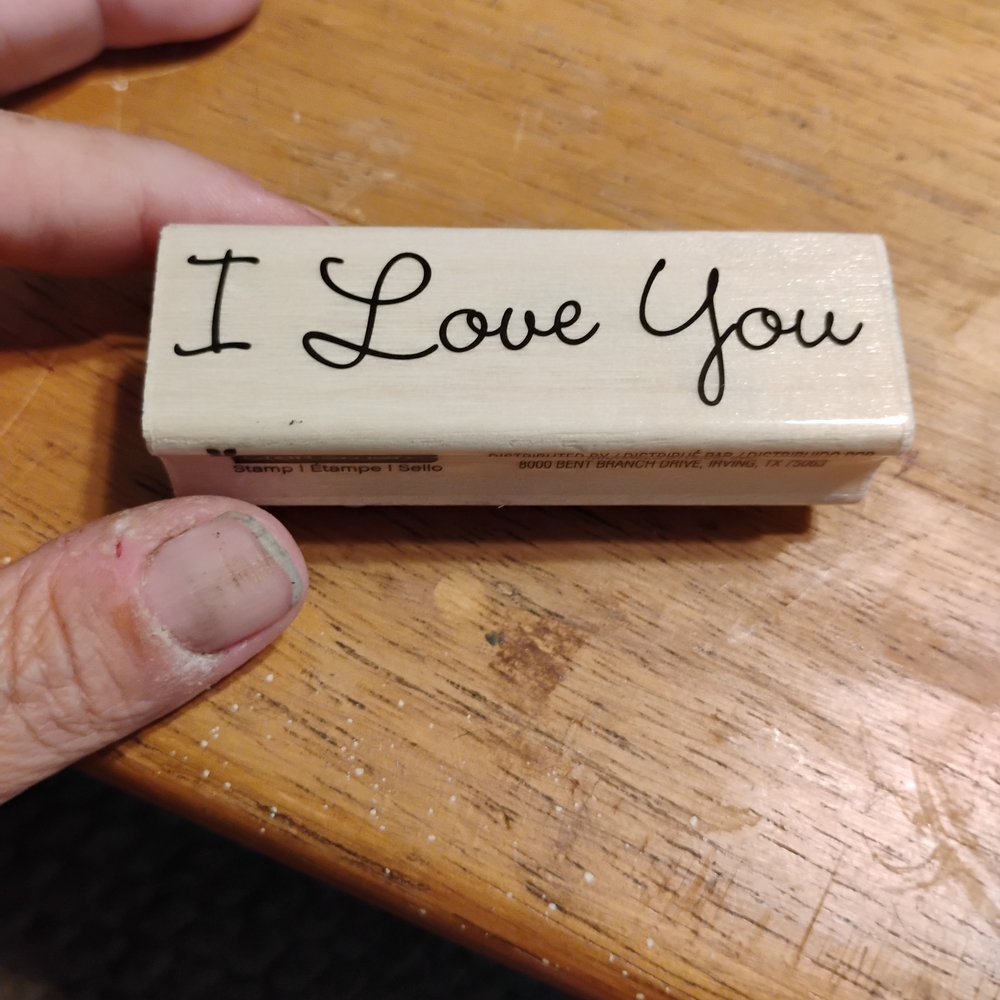 I Love You Wooden Stamp